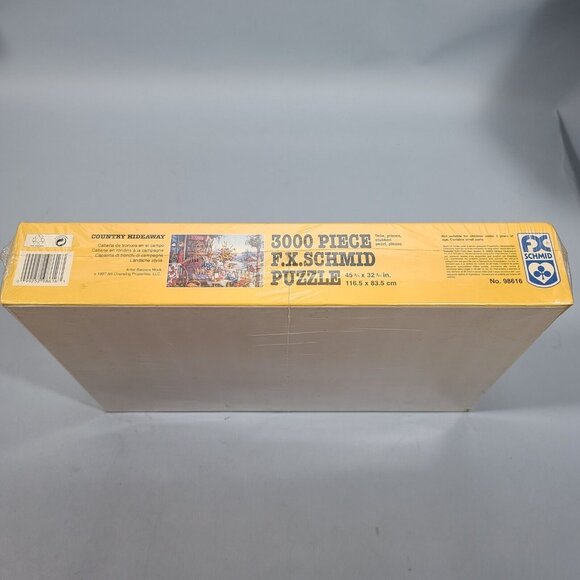 FX SCHMID 3000 Piece Super Jigsaw Puzzle “COUNTRY HIDEAWAY No.98616 1997 45”x 32 - Picture 2 of 4